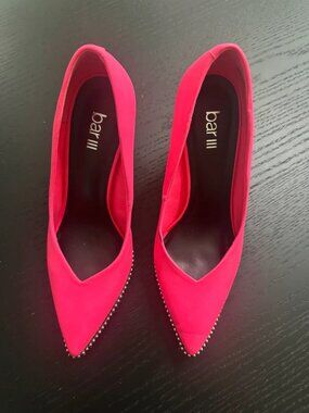 bar III Pink Pointed Toe Heels Pumps